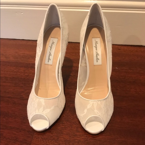 Monique Lhuillier Shoes - Monique Lhuillier White lace wedding shoes